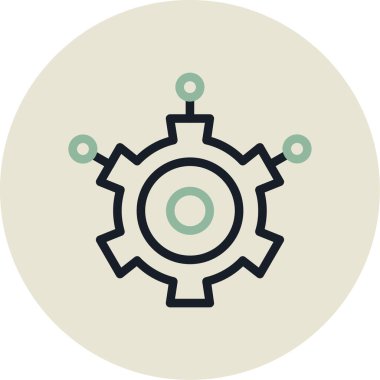 dişli simgesi vektör illüstrasyonu