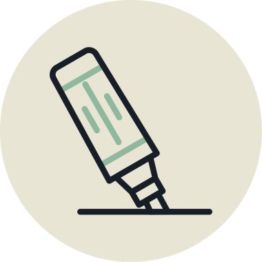 Kalem. Web simgesi basit illüstrasyon