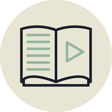 Kitap. Web simgesi basit illüstrasyon