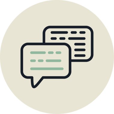 Konuş. Web simgesi basit illüstrasyon