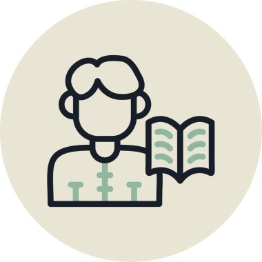 Bir kişi simgesinin vektör illüstrasyonu