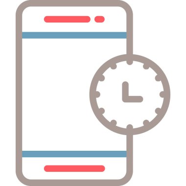 Mobil zaman vektör simgesi