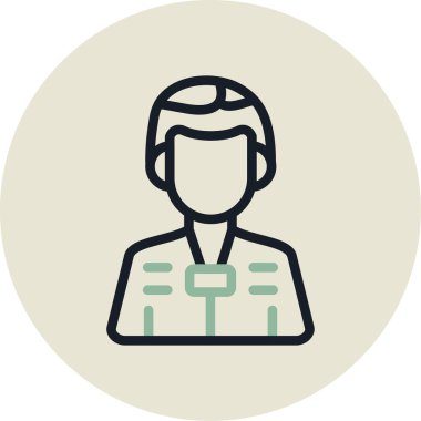 avatar kişi kadın simgesi doldurulmuş dış hat biçimi