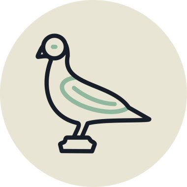 Güvercin. Web simgesi basit illüstrasyon