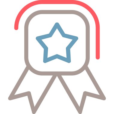 Ödül rozeti ikonu. Web için kimlik vektör simgelerinin özet çizimi