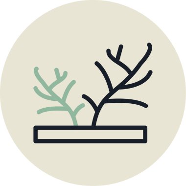 Bitki. Web simgesi basit illüstrasyon