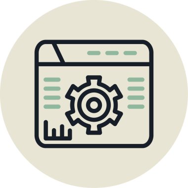 Web geliştirme vektör simgesi