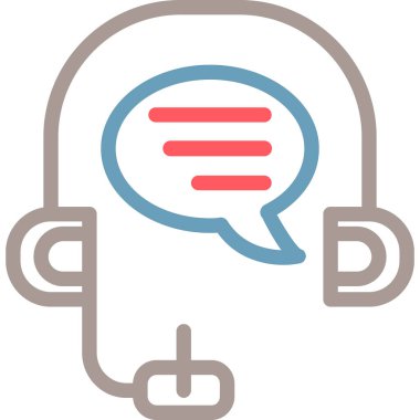 Kulaklık. Web simgesi basit illüstrasyon