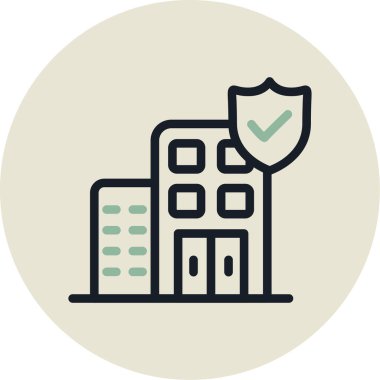 Bina. Web simgesi basit illüstrasyon