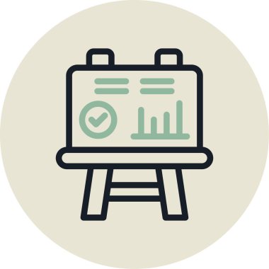 İş ve finans simgesinin vektör illüstrasyonu