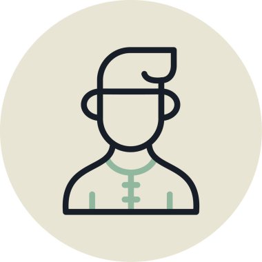 Bir insan simgesinin vektör illüstrasyonu