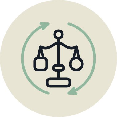 Soyut arkaplanda izole edilmiş denge simgesi