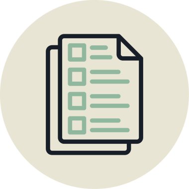 Belge. Web simgesi basit illüstrasyon