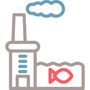 balık simgesi vektör illüstrasyonu