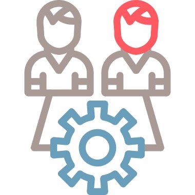 Takım çalışması simgesinin vektör illüstrasyonu, insan simgesi