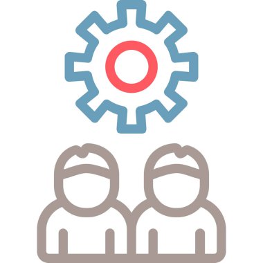 Gear Vektör Satırı Simge Tasarımı