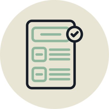 kontrol listesi simgesi. Basit resimleme