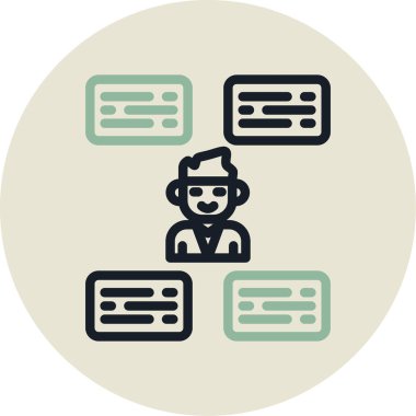 Müşteri servis simgesi vektör illüstrasyonu