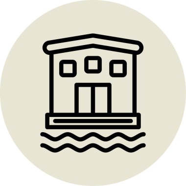 Tatil Kiralama Çemberi, Vektör İllüstrasyonu