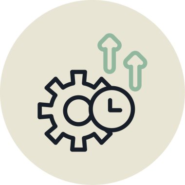 Dişliler. Web simgesi vektör illüstrasyonu