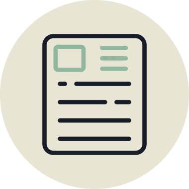 belge simgesi, vektör çizimi