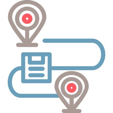 Harita konumu simgesi, basit vektör çizim