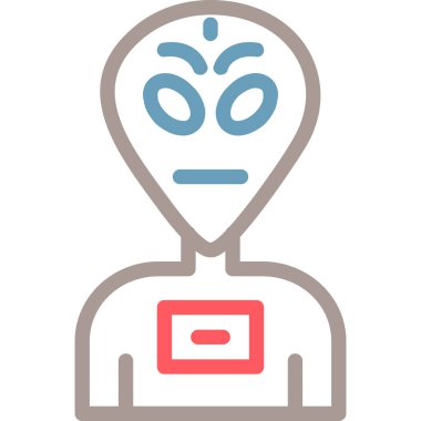 Benzersiz harita konum vektör çizgisi simgesi