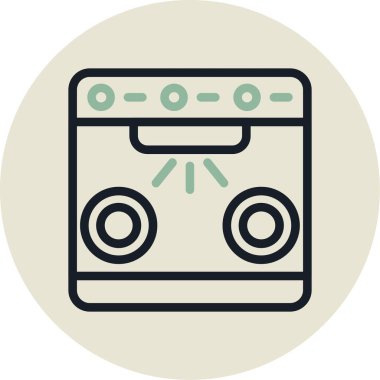 Radyo. Web simgesi vektör illüstrasyonu