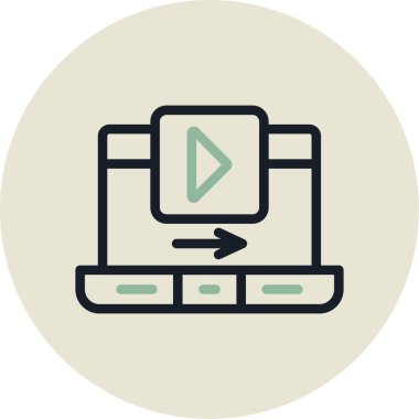 bilgisayar izleyici vektörü modern simgesi