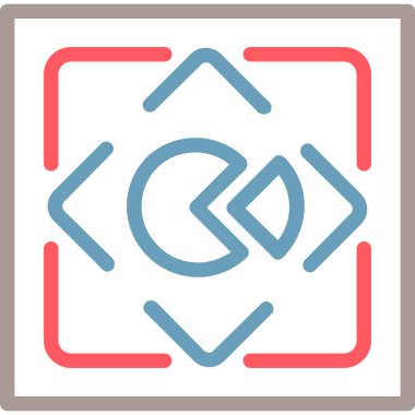 Modern dijital simgenin vektör illüstrasyonu