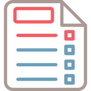 Kontrol listesi simgesi, vektör illüstrasyonu