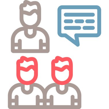 Konuş. Web simgesi basit illüstrasyon