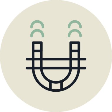 Tatlı bir karikatür ve modern simgenin vektör çizimi