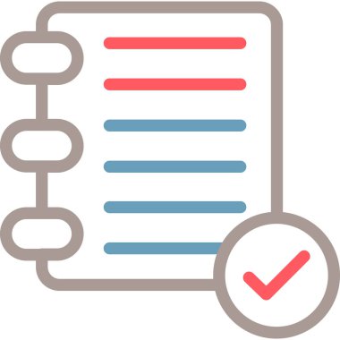 Kontrol listesi. Web simgesi basit tasarım