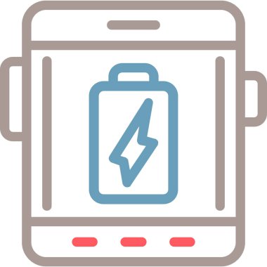 Batarya Şarj Simgesi, vektör illüstrasyonu