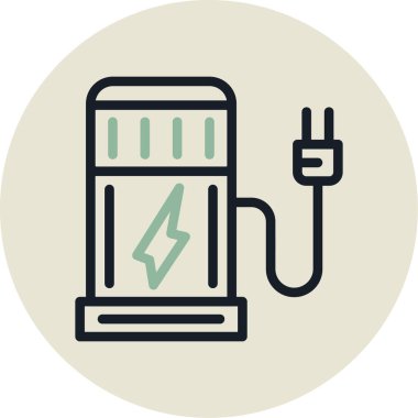 Elektrik dolgu simgesinin vektör illüstrasyonu