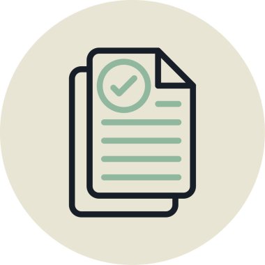 Kontrol listesi. Web simgesi basit illüstrasyon