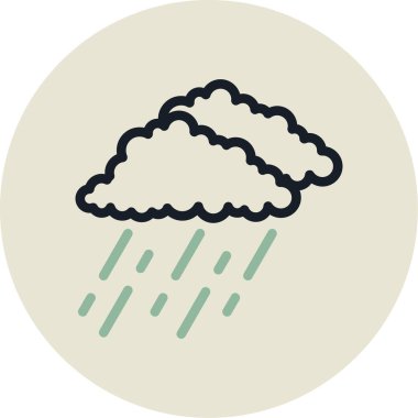 Hava durumu. Web simgesi basit illüstrasyon