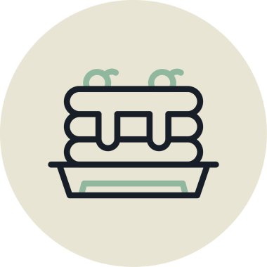 Kek. Web simgesi basit illüstrasyon