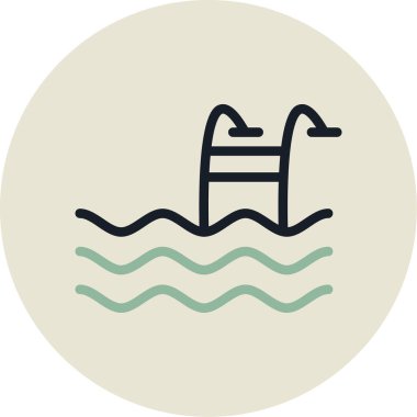 Su. Web simgesi basit illüstrasyon