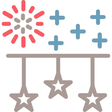 Çizgi film havai fişeklerinin vektör çizimi