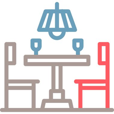 mobilya ikonu vektör illüstrasyonu