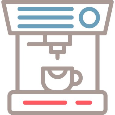 Kahve makinesi. Basit resimleme