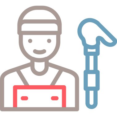 ressam adam simgesi, vektör illüstrasyon tasarımı