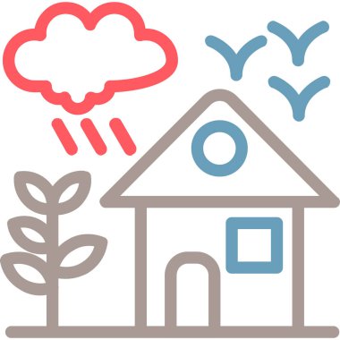 Bulut. Web simgesi basit illüstrasyon