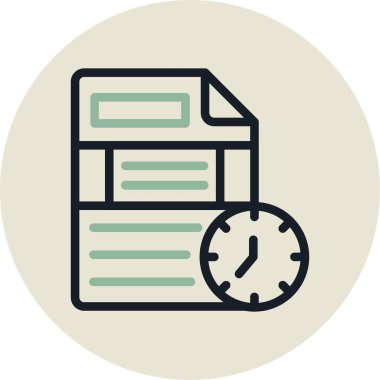 Saat simgesinin vektör illüstrasyonu