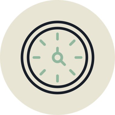 Saat simgesi vektör illüstrasyonu