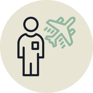 Havaalanı simgesinin vektör illüstrasyonu