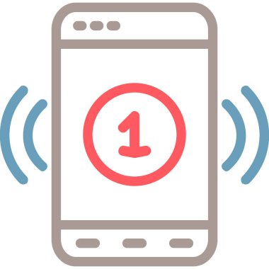 Cep telefonu. Web simgesi basit illüstrasyon