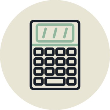 hesap makinesi simgesi vektör illüstrasyonu